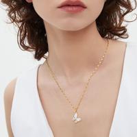 GANIA Butterfly necklaces are exquisite pink butterfly pendant necklaces for women, fashionable and non-stain six design summ...