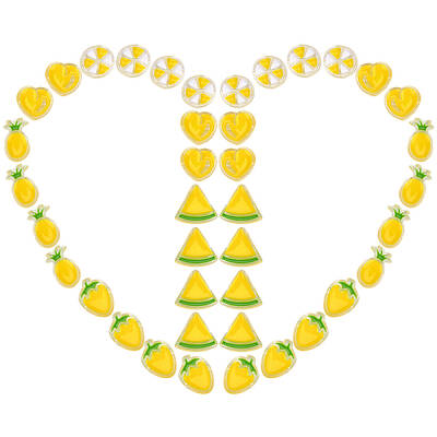 40Pcs 5 Style Transparent Enamel Acrylic Beads