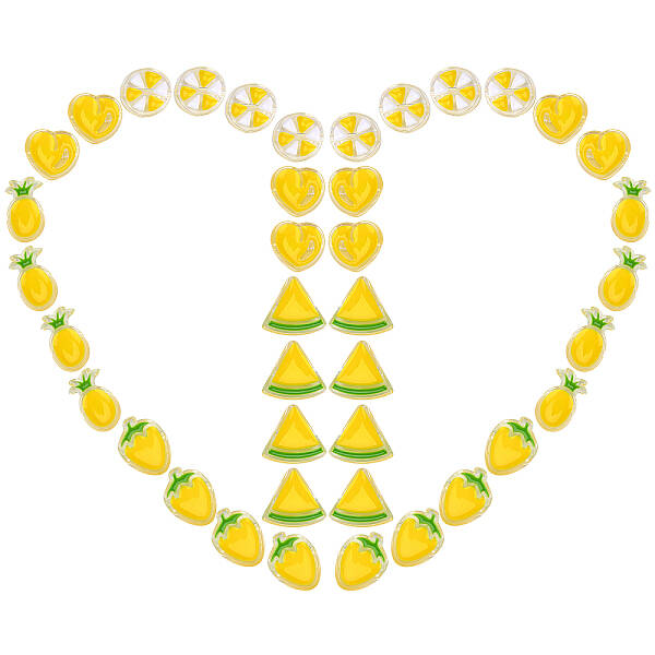 40Pcs 5 Style Transparent Enamel Acrylic Beads