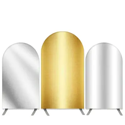 Aperturee Gold And Silver Birthday Party Arch Backdrop Kit Banner | Diy Arch Backdrop Cover | Round Arch Backdrop Cover | Diy...