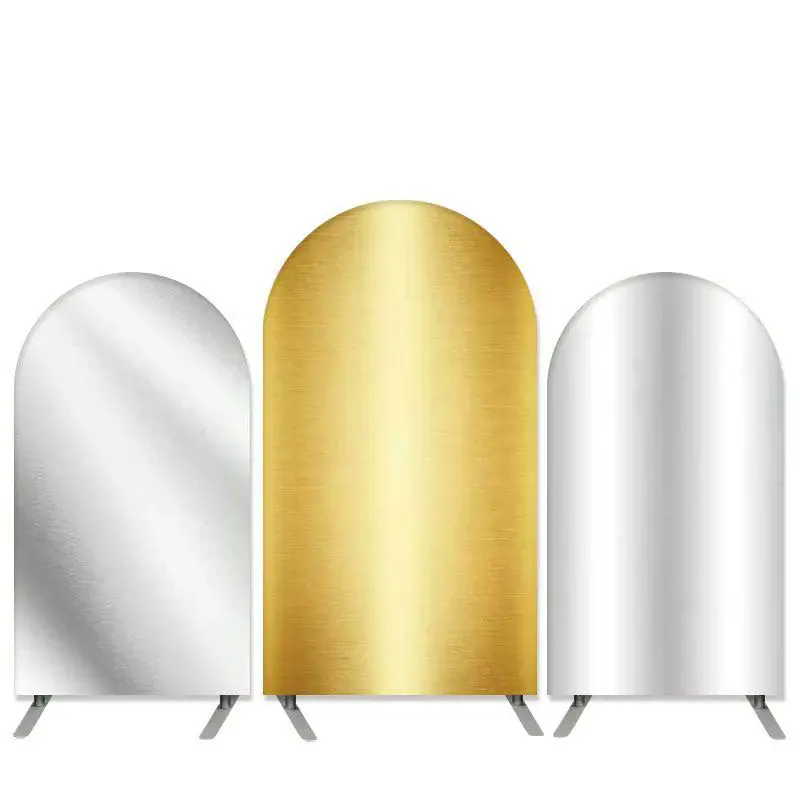 Aperturee Gold And Silver Birthday Party Arch Backdrop Kit Banner | Diy Arch Backdrop Cover | Round Arch Backdrop Cover | Diy...