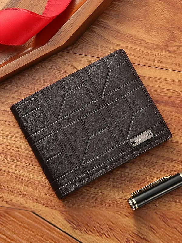 Men's Business Matching Minimalist Short Wallet, Trendy All-match Pu Leather Bifold Wallet for Men, Classic Card Holder As 20...