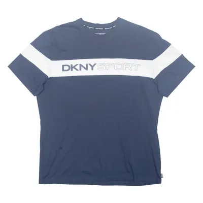 DKNY SPORT Mens T-Shirt Blue L