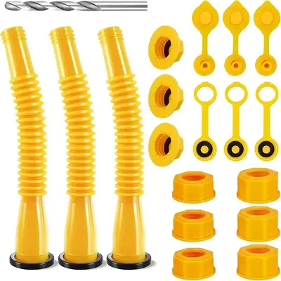 Gas Can Spout Replacement Kit, Anti-spill Gas Can Nozzle Replacement, Replacement Gas Can Spout with Flexible Nozzle, Fit for...