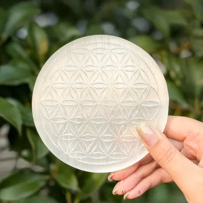 [Video Order]1 Count Selenite plate or bowl/Size:around 6cm-10cm Material:Selenite
