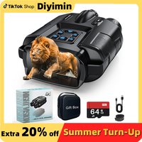 4K Infrared Night Vision Binoculars for Adults - 3” Large Screen, 8X Digital Zoom, Tactical Light, and 64GB Card - Perfect ...