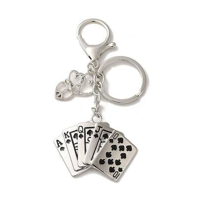 Alloy Playing Card Keychains