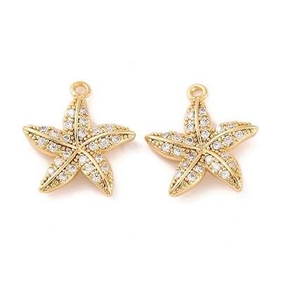 Brass Micro Pave Clear Cubic Zirconia Pendants