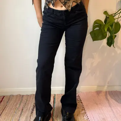 Moschino Jeans Trousers - 31W UK 10 Navy Cotton