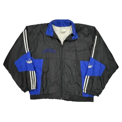 Adidas Jacket - Large Black Nylon