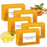Lemon Turmeric & Kojic Acid Soap Bar, Facial and Body Cleansing, Daily Skin Cleansing Soap Bar, Suitable for Both Men and Wom...