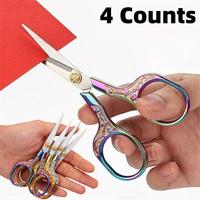 Embroidery & Sewing Scissors, 4 Counts/set Vintage Heavy Duty Stainless Steel Precision Craft, Fabric & Thread Cutters, Tailo...