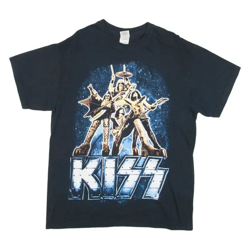 GILDAN Kiss 2013 Monster Tour Mens Band T-Shirt Blue L