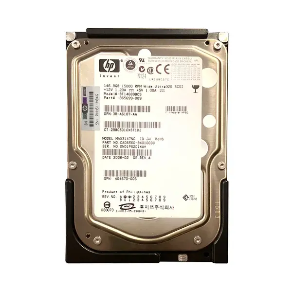 3R-A6187-AA HP 146GB Ultra-320 SCSI 15000 3.5-inch Hard Drive
