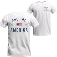 Gulf of America T-Shirt – Patriotic Minimalist USA Flag Graphic Tee, Unisex Relaxed Fit Short Sleeve Machine Washable, Casu...