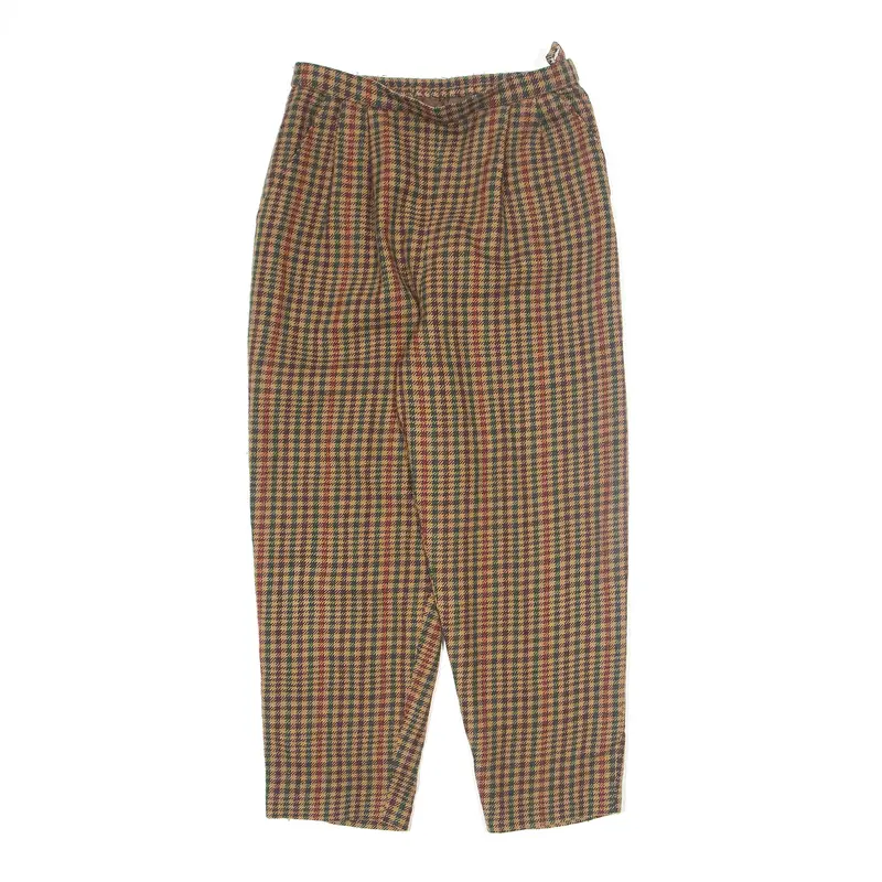 Houndstooth Striped Brown Trousers W25 L24