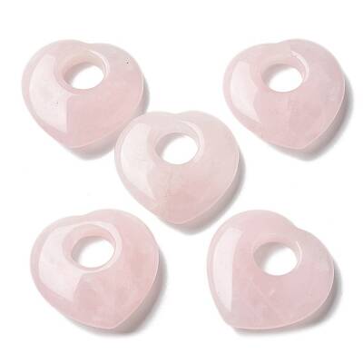 Natural Rose Quartz Hollow Pendants