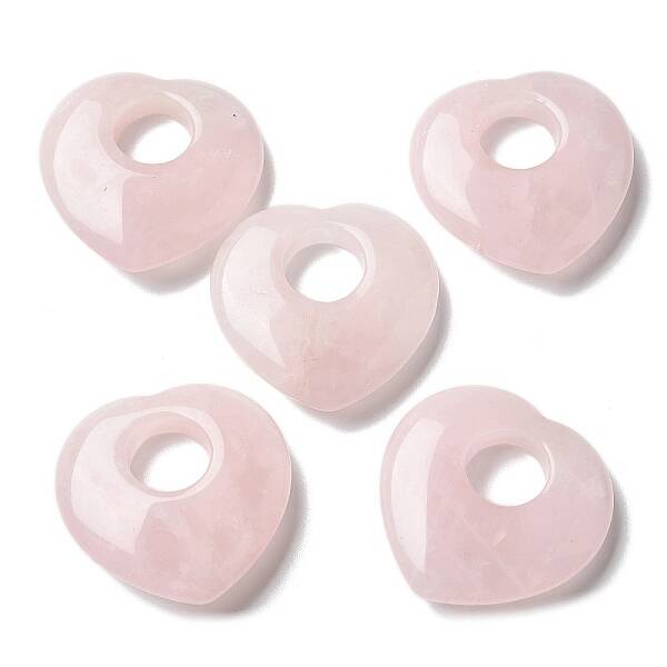 Natural Rose Quartz Hollow Pendants
