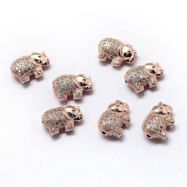 Rack Plating Brass Cubic Zirconia Beads