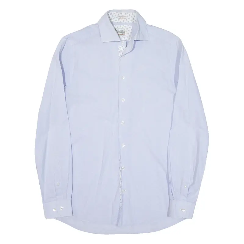 PIERRE CARDIN Mens Shirt Blue Striped Long Sleeve M