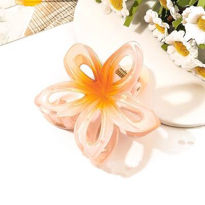 Hollowe Flower Plastic Claw Hair Clips