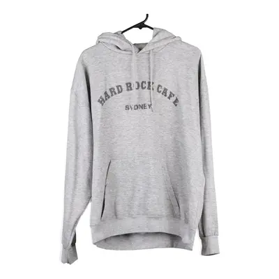 Sydney Hard Rock Cafe Graphic Hoodie - XL Grey Cotton Blend