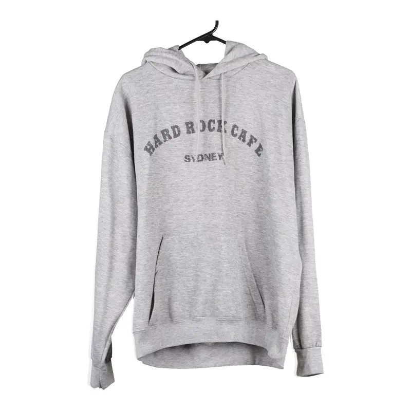Sydney Hard Rock Cafe Graphic Hoodie - XL Grey Cotton Blend