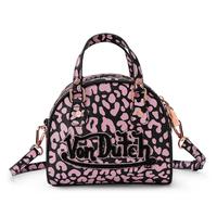 Von Dutch Cheetah Pink Small Bowling Bag