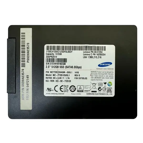 04Y2149 Lenovo 512GB Triple-Level Cell SATA 6Gb/s 2.5-Inch Solid State Drive