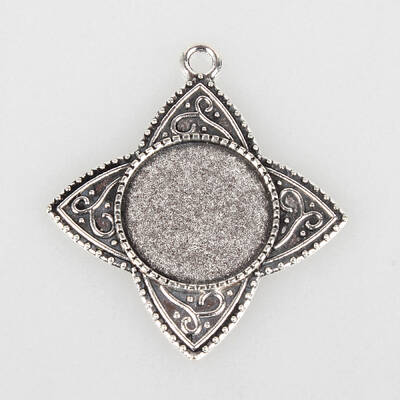 Tibetan Style Alloy Pendant Cabochon Settings