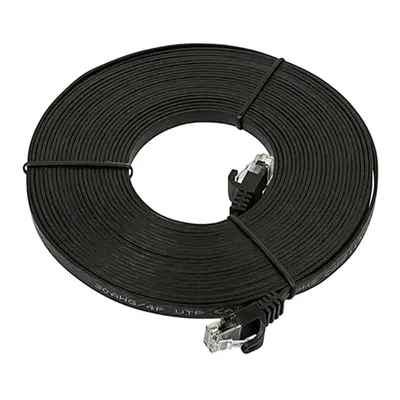 40888 Monoprice Cat6 Ethernet Patch Cable FLEXboot Flat Snagless RJ45 550MHz UTP Pure Bare Copper 30AWG 25ft Black
