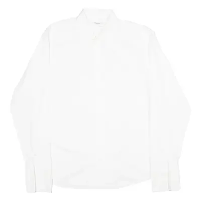 CARTIER Mens Plain Shirt White Long Sleeve XL