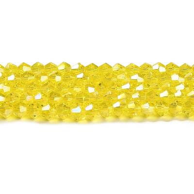 Transparent Electroplate Glass Beads Strands
