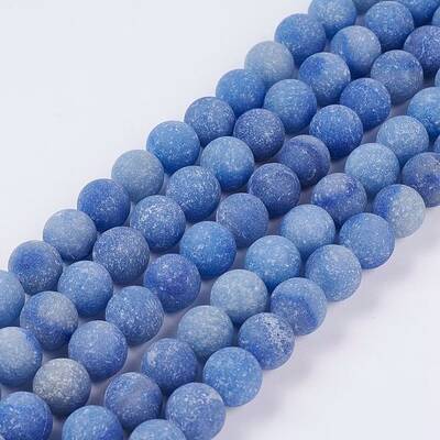 Dyed & Heated Natural Blue Aventurine Beads Strands