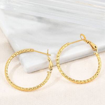 304 Stainless Steel Hoop Earrings For Women