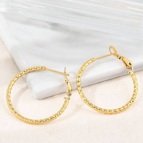 304 Stainless Steel Hoop Earrings For Women