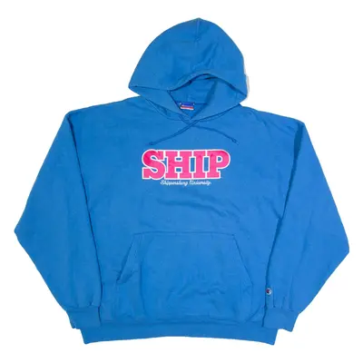 CHAMPION Shippensburg University Mens Blue Hoodie USA 2XL