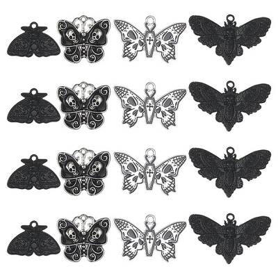 24Pcs 4 Style Alloy Enamel Pendants