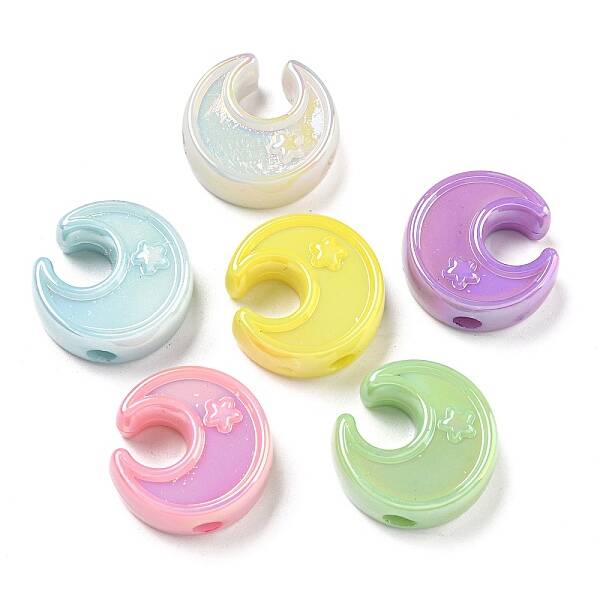 UV Plating Iridescent Acrylic Beads