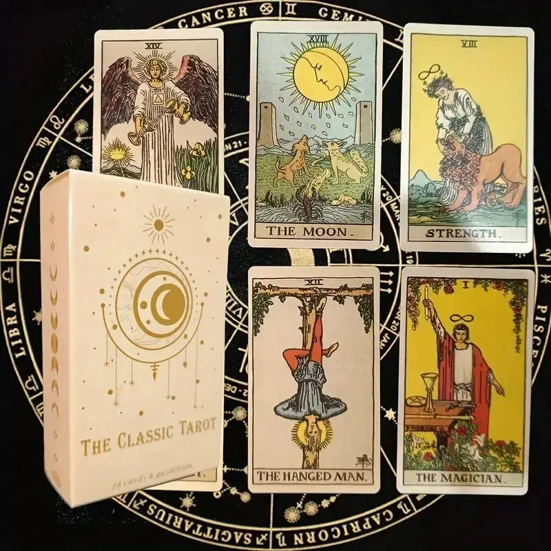 Tarot Card Game (78pcs/set), Portable Tarot Card Game, Multicolor Tarot Card Game, Fun Game Card for Adults