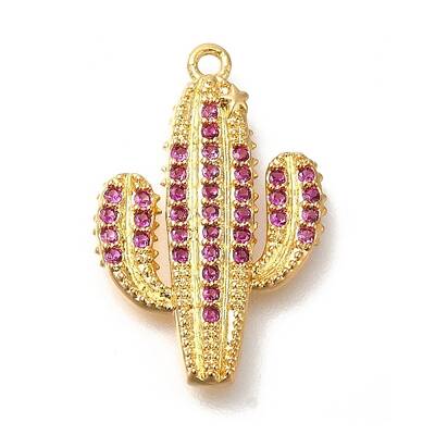Brass Micro Pave Cubic Zirconia Pendants