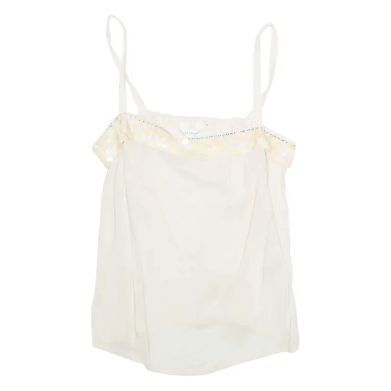 Womens Vest Beige Sleeveless M