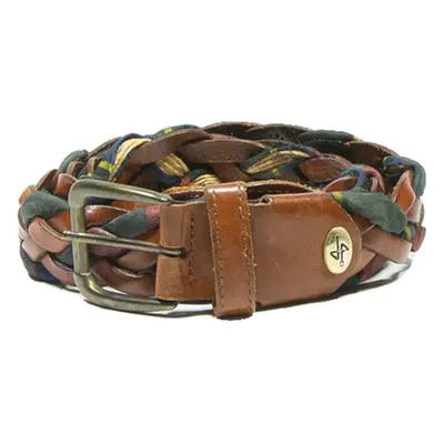 Womens Braided Belt Brown Faux Leather 39