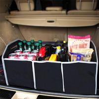 Foldable Car Storage Box With Compartment, 1 Count Car Trunk Storage Box, Car Back Seat Storage Box Organize Clutter for Trav...