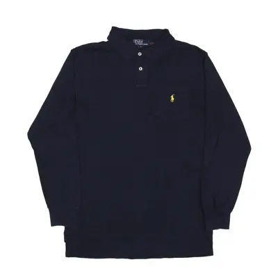 POLO RALPH LAUREN Polo Shirt Blue Long Sleeve Boys L