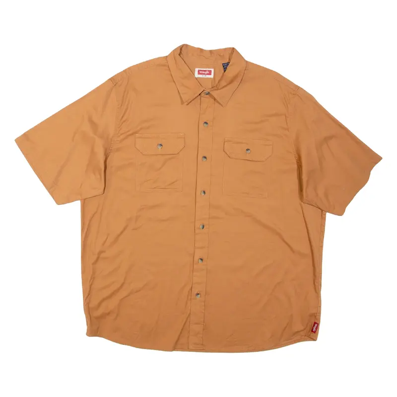 WRANGLER Mens Plain Shirt Orange XL