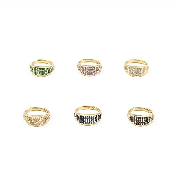 Cubic Zirconia Adjustable Ring