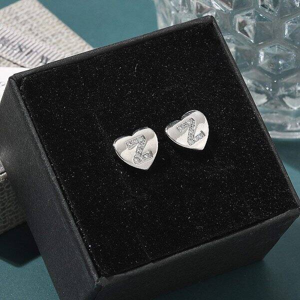 Rack Plating Brass Micro Pave Clear Cubic Zirconia Stud Earrings