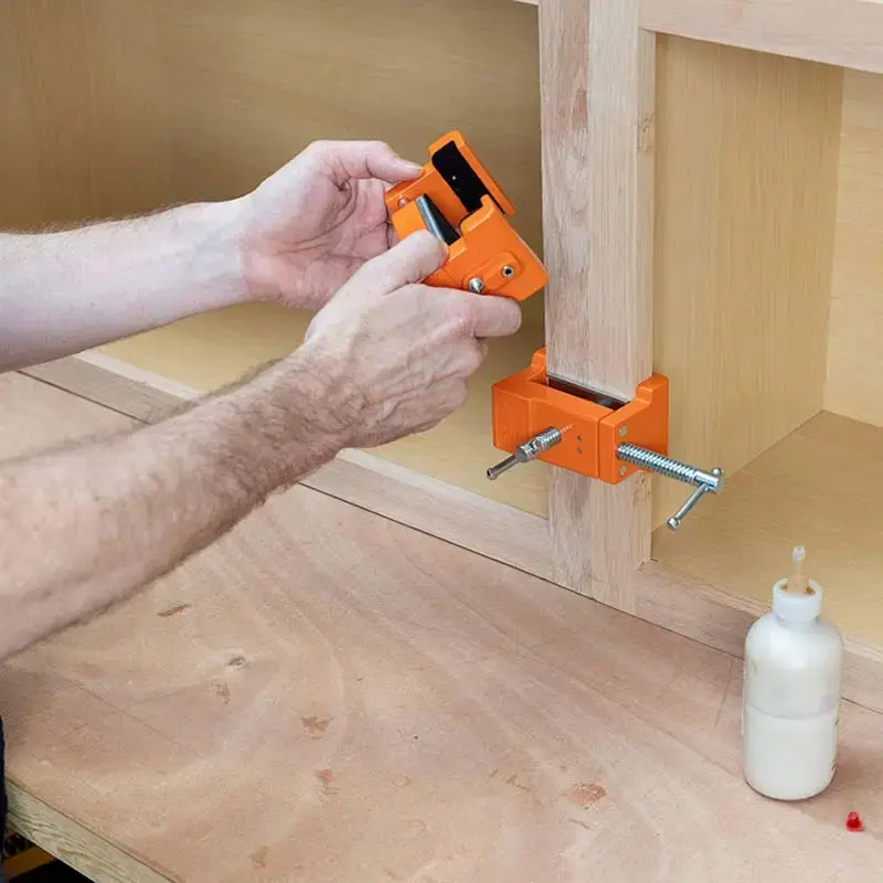 Woodworking Hole Drilling Clamp, Woodworking Hole Drilling Fixing Clamp, Hole Drilling Assistive Tool for Woodworking, Hardwa...