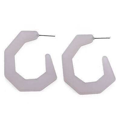 Large C-shape Stud Earrings for Girl Women